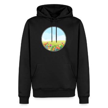 Frühling Blumen Schöne Umgebung Liebe - Männer Premium Bio Hoodie - Schwarz - Vorne - Nico (187cm)