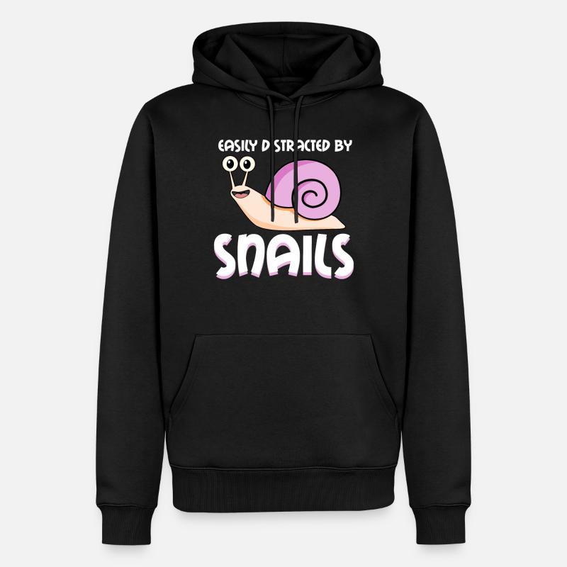 Escargots Disant Escargots Escargot - Sweat à capuche Premium bio Homme - noir