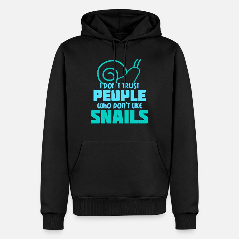 Escargots Escargots Escargot Dire Escargot - Sweat à capuche Premium bio Homme - noir