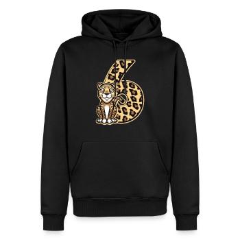 6. Geburtstag - Männer Premium Bio Hoodie - Schwarz - Vorne - Nico (187cm)