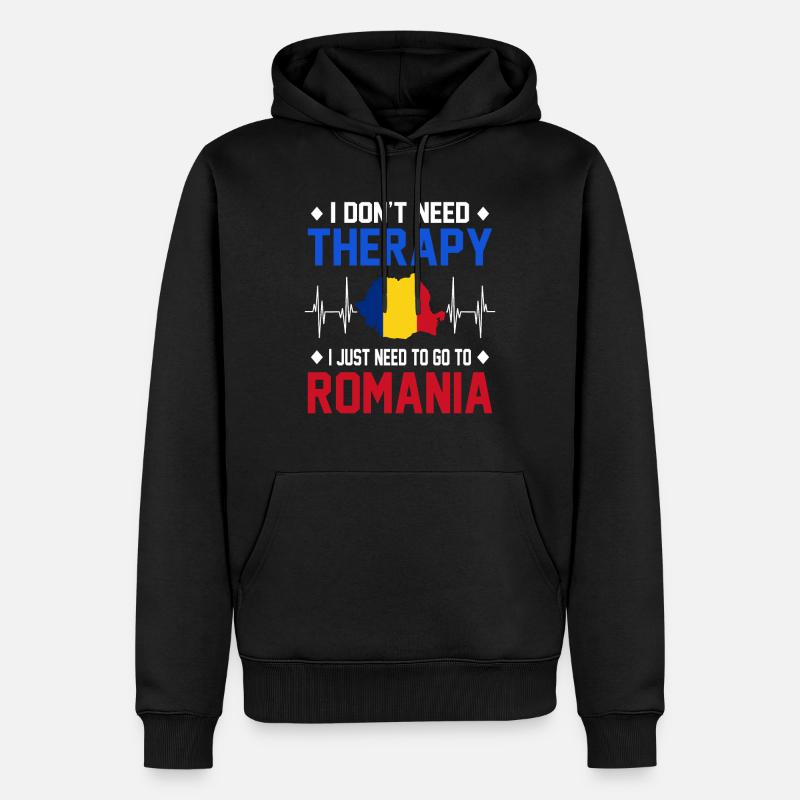 Rumänien - Männer Premium Bio Hoodie - Schwarz