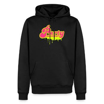 PARTY MONSTER - Sweat à capuche Premium bio Homme - noir - Devant - Nico (187cm)