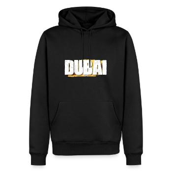 Dubaï - Sweat à capuche Premium bio Homme - noir - Devant - Nico (187cm)