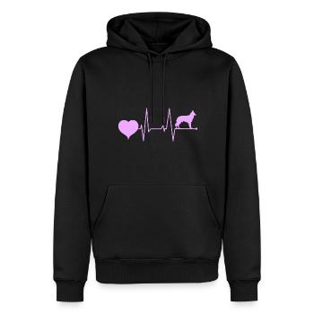 Groenendael Mama belge Maman Maman maîtresse pour elle - Sweat à capuche Premium bio Homme - noir - Devant - Nico (187cm)