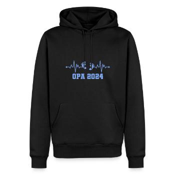 Werdender Opa 2024 Schwangerschaftsverkündung - Männer Premium Bio Hoodie - Schwarz - Vorne - Nico (187cm)