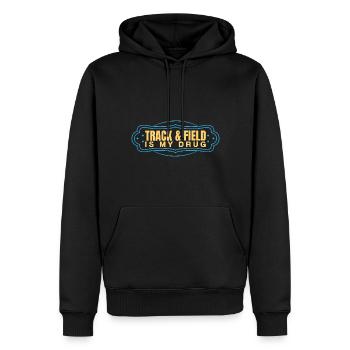 Track And Field Athletes Is My Drug - Männer Premium Bio Hoodie - Schwarz - Vorne - Nico (187cm)