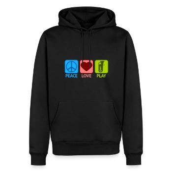 Euphonium Euphonist Mama Mom Sprüche Lustige Peace - Männer Premium Bio Hoodie - Schwarz - Vorne - Nico (187cm)