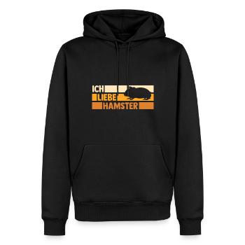 Nagetier Hamsterbesitzer Hamster - Männer Premium Bio Hoodie - Schwarz - Vorne - Nico (187cm)