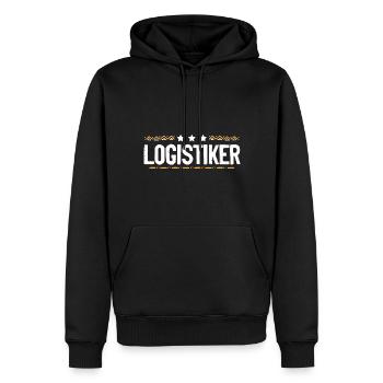 Logistiker Beruf - Männer Premium Bio Hoodie - Schwarz - Vorne - Nico (187cm)