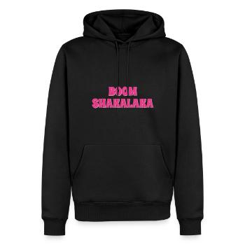 90er Jahre 90s Retro Geschenk - Männer Premium Bio Hoodie - Schwarz - Vorne - Nico (187cm)