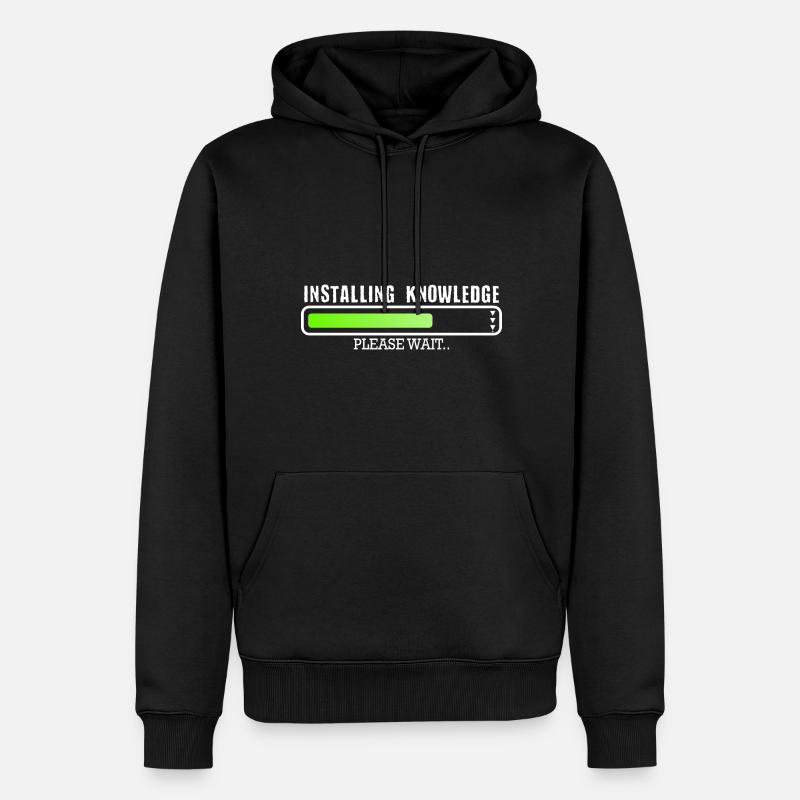 Installing Knowledge please wait - Männer Premium Bio Hoodie - Schwarz