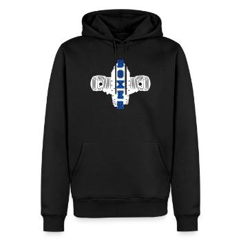 Boxer moto moto motard motard - Sweat à capuche Premium bio Homme - noir - Devant - Nico (187cm)