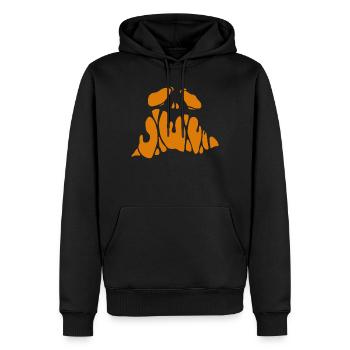 Pumpkin Grimace 4 - Men’s Premium Organic Hoodie - black - Front - Nico (187cm)