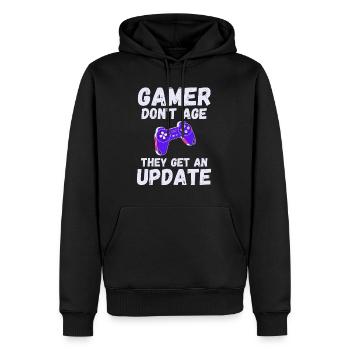 Les joueurs ne vieillissent pas ils obtiennent une mise à jour Jeux - Sweat à capuche Premium bio Homme - noir - Devant - Nico (187cm)