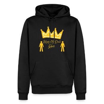 King of Dad Jokes - Men’s Premium Organic Hoodie - black - Front - Nico (187cm)