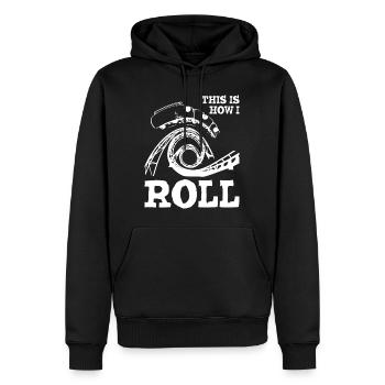 This is How I Roll Roller Coaster1 - Männer Premium Bio Hoodie - Schwarz - Vorne - Nico (187cm)