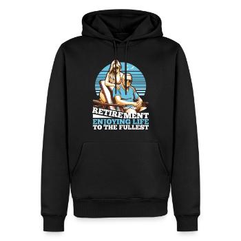 Rente Ruhestand Leben genießen Geschenk - Männer Premium Bio Hoodie - Schwarz - Vorne - Nico (187cm)