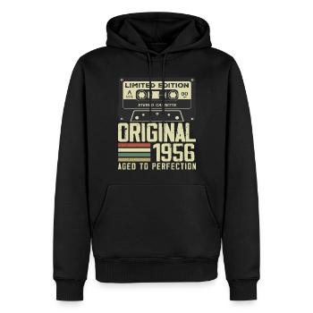 Geschenk zum 68. Jubiläum im Retro-Stil 1956 - Männer Premium Bio Hoodie - Schwarz - Vorne - Nico (187cm)