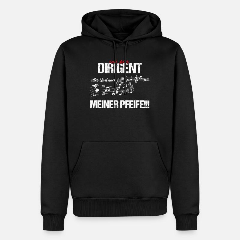 Ich bin Dirigent - Männer Premium Bio Hoodie - Schwarz