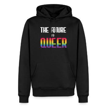 Mois de la fierté LGBTQ - L’avenir est queer - Sweat à capuche Premium bio Homme - noir - Devant - Nico (187cm)