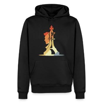 Schachspieler Skizze Retro - Männer Premium Bio Hoodie - Schwarz - Vorne - Nico (187cm)