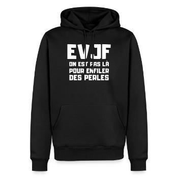 Polterabend, Polterabend - Herre Premium økologisk hoodie - sort - Foran - Nico (187cm)