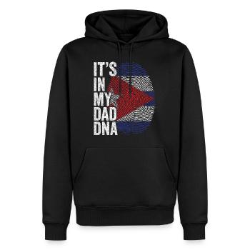 Kuba Flagge Cuban Dad Fußabdruck - Männer Premium Bio Hoodie - Schwarz - Vorne - Nico (187cm)