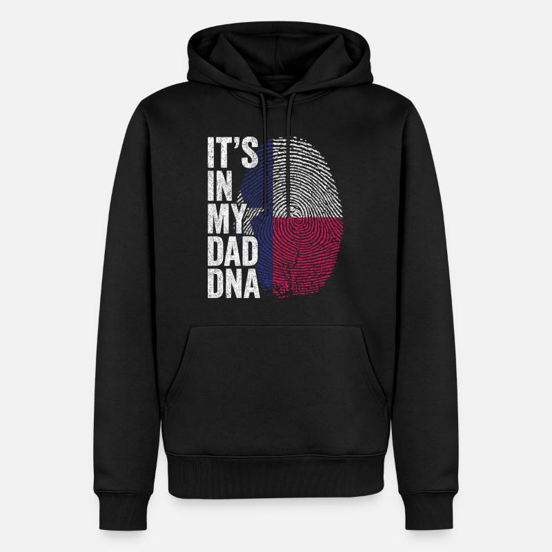 Drapeau Texas Empreinte Papa Texan - Sweat à capuche Premium bio Homme - noir