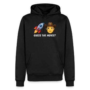 Conception de fusée d’aventure de cow-boy - Sweat à capuche Premium bio Homme - noir - Devant - Nico (187cm)