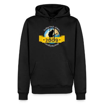 16. Geburtstag Rocking this planet since 10/2009 - Männer Premium Bio Hoodie - Schwarz - Vorne - Nico (187cm)
