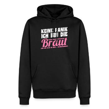 Enterrement de vie de garçon Équipe Mariée Enterrement de vie de jeune fille - Sweat à capuche Premium bio Homme - noir - Devant - Nico (187cm)