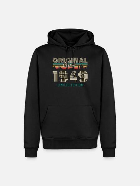 1949 Vintage Retro fødselsdagsgave - Herre Premium økologisk hoodie - sort