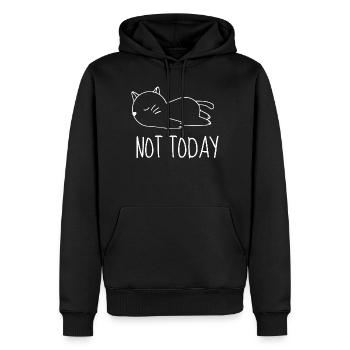 Not today chat humour - Men’s Premium Organic Hoodie - black - Front - Nico (187cm)