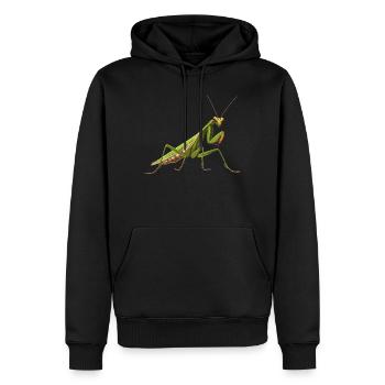 Mantes religieuses Mantes religieuses - Sweat à capuche Premium bio Homme - noir - Devant - Nico (187cm)