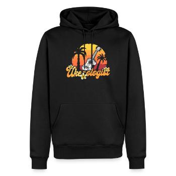Hawaiian Ukulele Uke Uke-Ologist - Men’s Premium Organic Hoodie - black - Front - Nico (187cm)