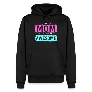 Single Mom Single Mom Single Mom - Men’s Premium Organic Hoodie - black - Front - Nico (187cm)