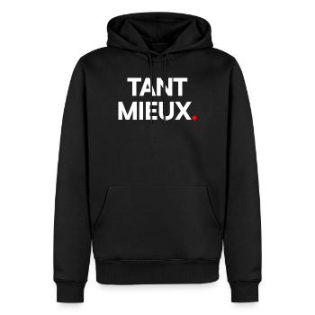 Tant mieux - Sweat à capuche Premium bio Homme - noir - Devant - Nico (187cm)