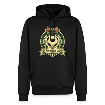 FC Feierabend Arena - Men’s Premium Organic Hoodie - black - Front - Nico (187cm)