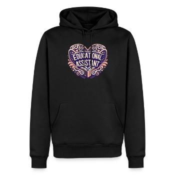 Geschenk zur Herzwertschätzung von Bildungsassistenten - Männer Premium Bio Hoodie - Schwarz - Vorne - Nico (187cm)