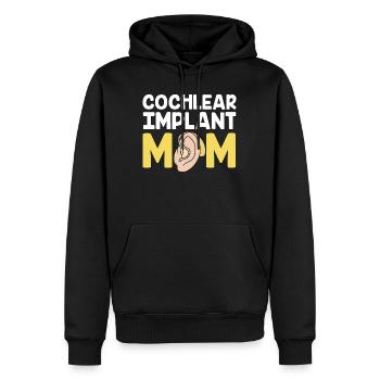 Deaf Deaf Deaf Sign Language - Men’s Premium Organic Hoodie - black - Front - Nico (187cm)