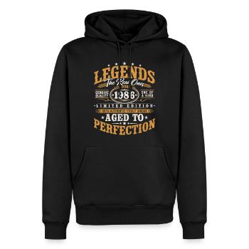 1986 Jahrgang Vintage Geburtstag Geschenk Retro - Männer Premium Bio Hoodie - Schwarz - Vorne - Nico (187cm)
