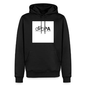 Fahrrad T-Shirt für Opa - Männer Premium Bio Hoodie - Schwarz - Vorne - Nico (187cm)
