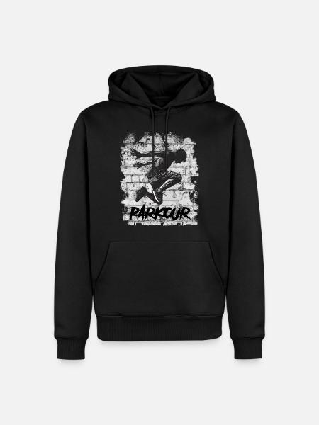 Parkour - Männer Premium Bio Hoodie - Schwarz