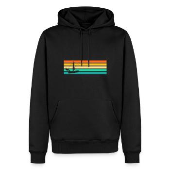 Segelboot Retro Segler Segeln - Männer Premium Bio Hoodie - Schwarz - Vorne - Nico (187cm)
