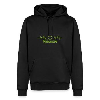 Microgreens Gärtner Landwirt Gärtner Microgreen - Männer Premium Bio Hoodie - Schwarz - Vorne - Nico (187cm)