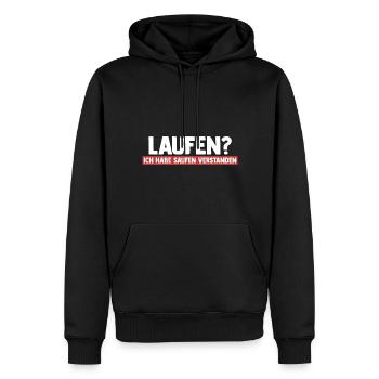 Bier Saufen Läufer Joggen Laufen - Männer Premium Bio Hoodie - Schwarz - Vorne - Nico (187cm)