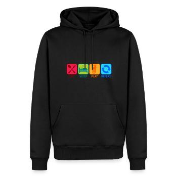 Euphonium Proverbes drôle drôle d’humour Dire - Sweat à capuche Premium bio Homme - noir - Devant - Nico (187cm)