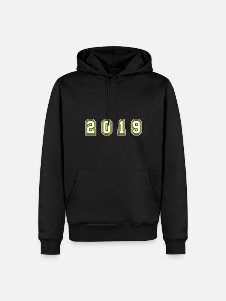 2019 Year Number - Men’s Premium Organic Hoodie - black