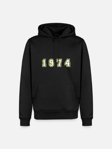 1974 Year Number - Men’s Premium Organic Hoodie - black