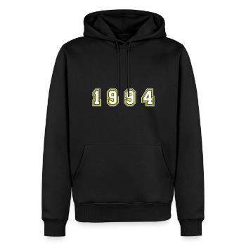 1994 Jahr Zahl - Männer Premium Bio Hoodie - Schwarz - Vorne - Nico (187cm)